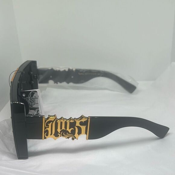 Locs Oversized Shield Sunglasses – Men’s Gangster Style – UV400 Protection - Picture 2 of 3